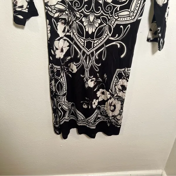 White House Black Market Women's Size Small Off Shoulder Mini Tunic Dress Black - Image 3