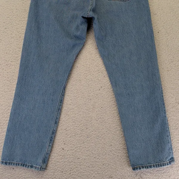 Levis 501 Original Womens High Rise Straight Leg Distressed Jeans‎ Blue W27 L26 - Image 10