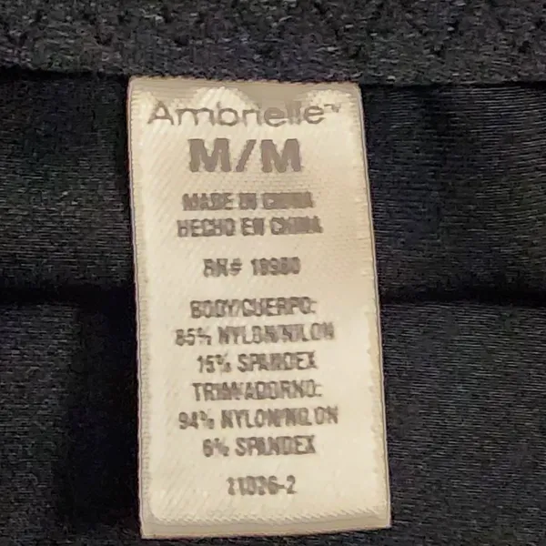 Ambrielle Womens Chemise Black Lace Bodice Empire Waist Nightgown Size‎ M - Image 2