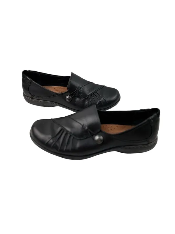 -Cobb Hill Paulette Slip On Loafers Womens Size 8.5 Black Leather Comfort Shoes - Image 3