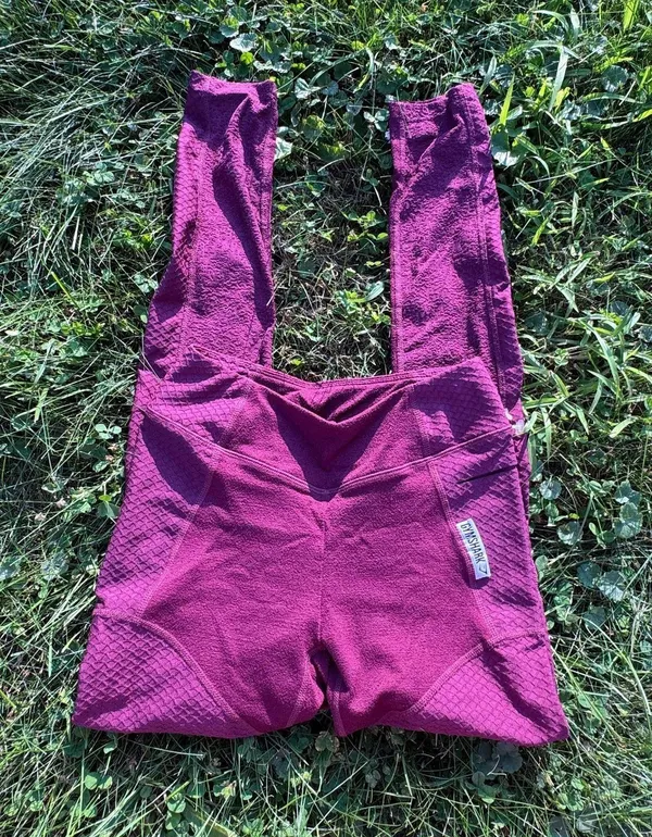 Gymshark True Texture Leggings- Dark Ruby - Image 3