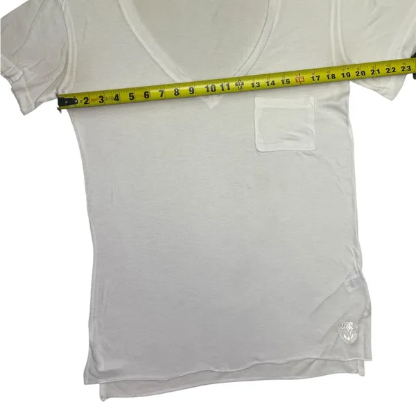 Wildfox white v neck top Size S - Image 4