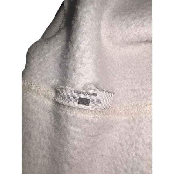 Abercrombie & Fitch Soft AF White Fleece Knit Long Sleeve Cropped Hoodie Size S - Image 4