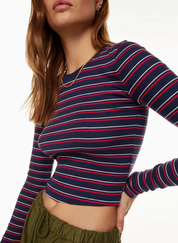 Aritzia TNA Ribbed Cropped Long sleeve - Image 3