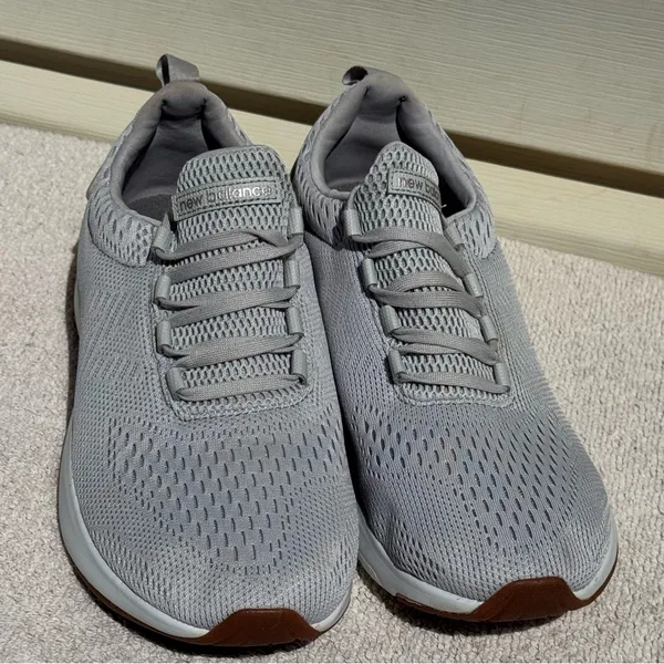 New Balance Cush+ Gray Knit Sneakers Comfort Walking Shoes Size 9.5 - Image 8