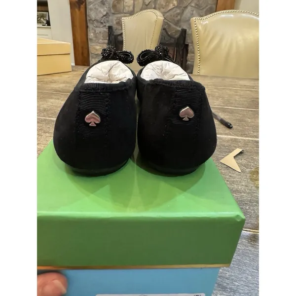 Kate Spade New York Women's Freya Ballet Flat Black Suede Women's‎ Size 7! - Image 9