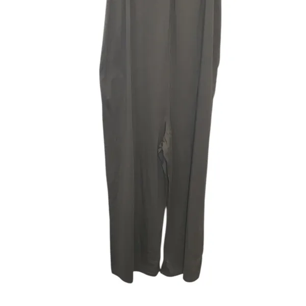 Olive Green Spaghetti Strap Jumpsuit XL V-neck V-back Pockets - Image 3