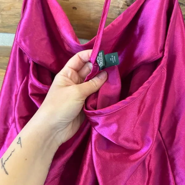 Wild Fable Pink Satin Tank Top - Image 4