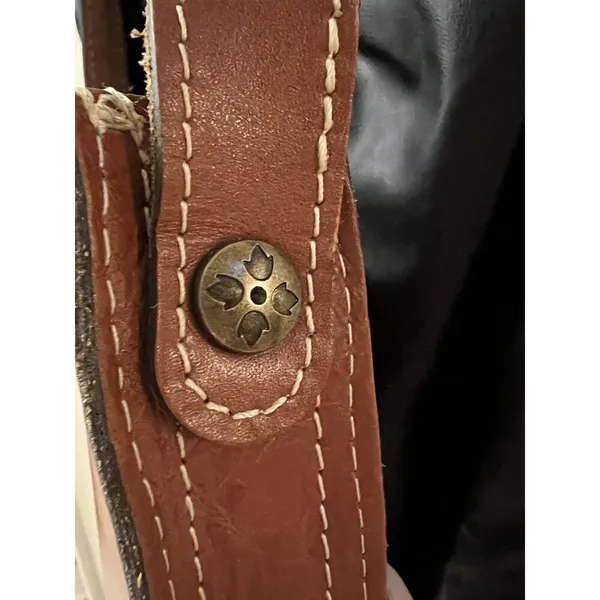 Patricia‎ Nash Venezia Smooth Heritage Crossbody Brown Leather saddle bag - Image 12