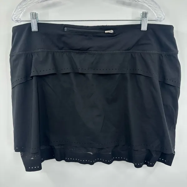 Athleta Women's Black Laser Run Skort Tennis w/ Shorts Size XL‎ - Image 2