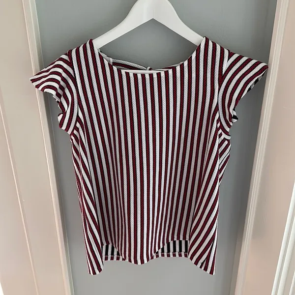 Anthropologie Eva Franco Ruffled Jacquard Top - Image 2