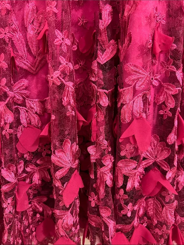 Dress The Population Darleen V-Neck 3D Floral Appliqué Midi Dress Size XXL - Image 14