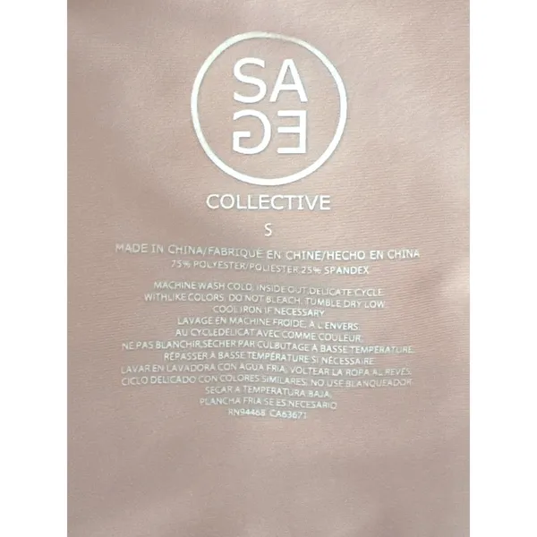 Sage Collective Strawberry Ice Pink V-Neck Crop Active Tank Top‎ Small NEW - Image 8