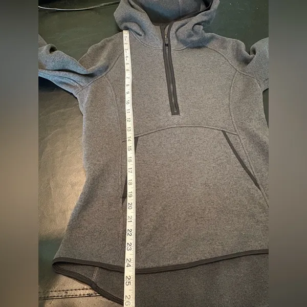 Lululemon 1/4 Zip Charcoal hoodie with Pockets - Image 12