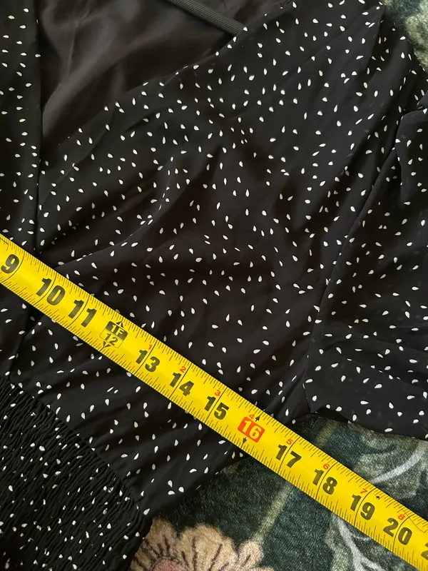 Black and white polka dot midi dress Size M - Image 6