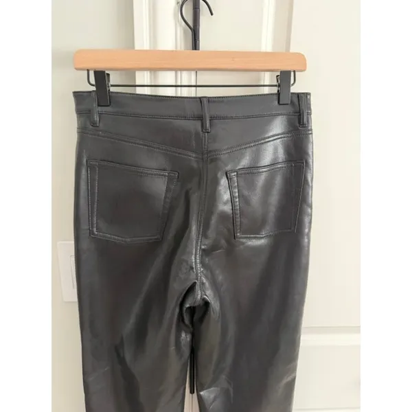 Aritzia Wilfred The Melina Pant Black Vegan Leather Size 6 Tall - Image 7
