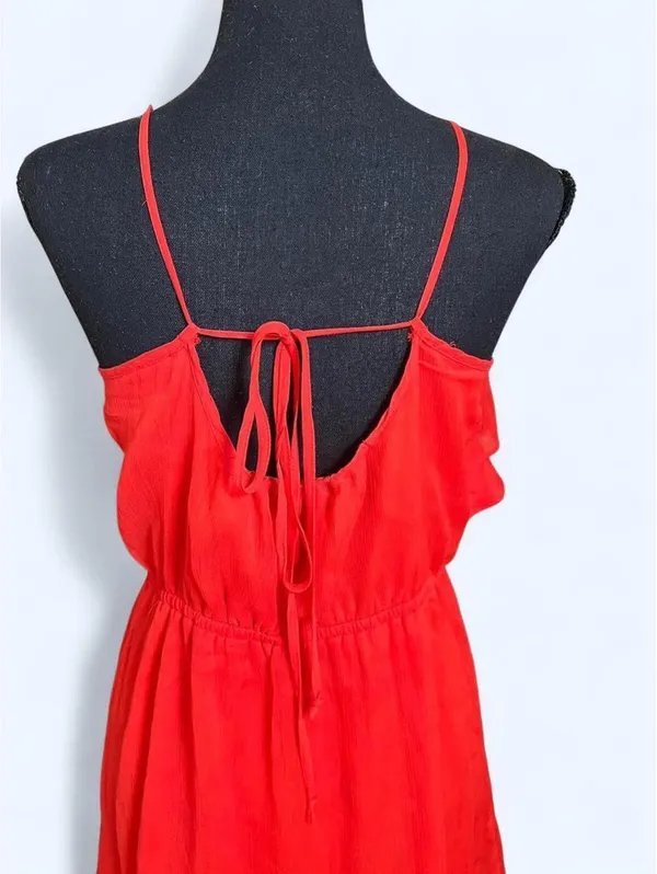 Vintage Y2K American Eagle red ruffle mini dress Size Medium 🌸 - Image 5