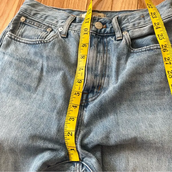 Madewell Jeans Womens 26 Blue 90s Straight High Rise Light Wash Distressed - Image 4
