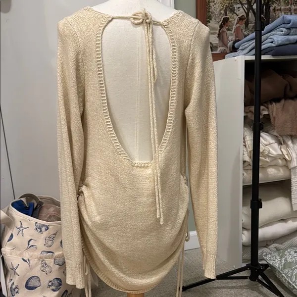 MABLE: Cream Knit Dress/Coverup - Image 8