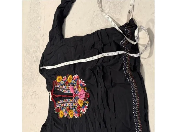 Kyla Seo Black Embroidered Top Women's Large - Image 10