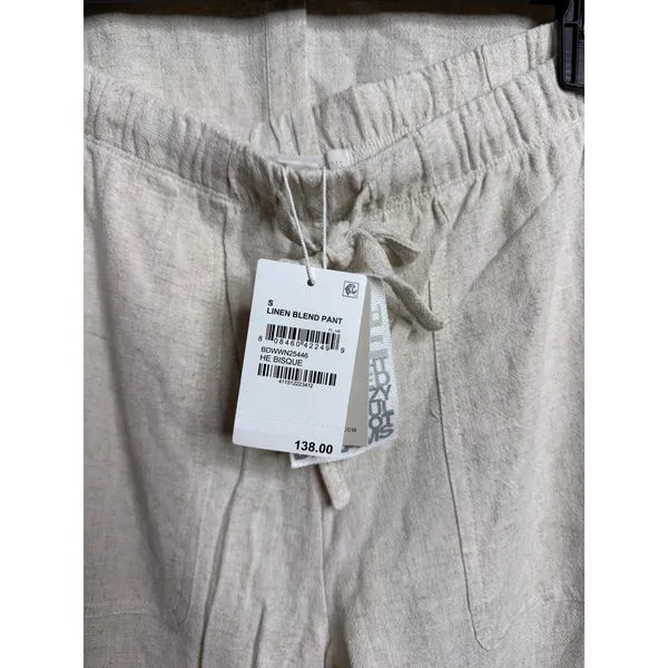 Barefoot Dreams Linen Blend Blouse & Pants Set size S NWT He Bisque - Image 4