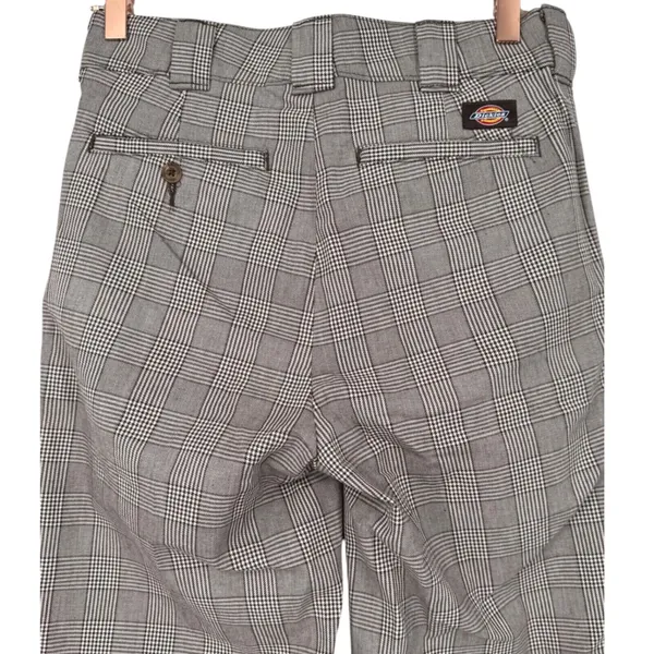 Dickies Womens Brown Glen Plaid Wide Leg Trouser Pants Size 0R Preppy Grunge - Image 8