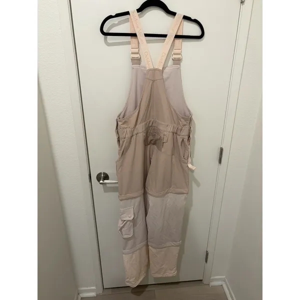 Outdoor Voices Cream RecTrek Hiking Overalls Zip Off Gorpcore Jumpsuit Size S - Image 5