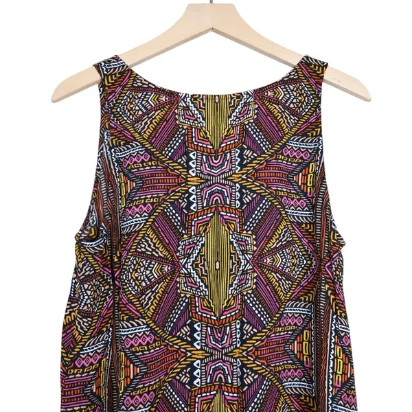 Two by Vince Camuto Women's M Geometric Boho Pattern Maxi Dress - Image 4