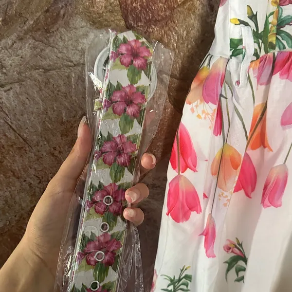 Commense Floral Print Belted Mini Dress size XS - Image 8