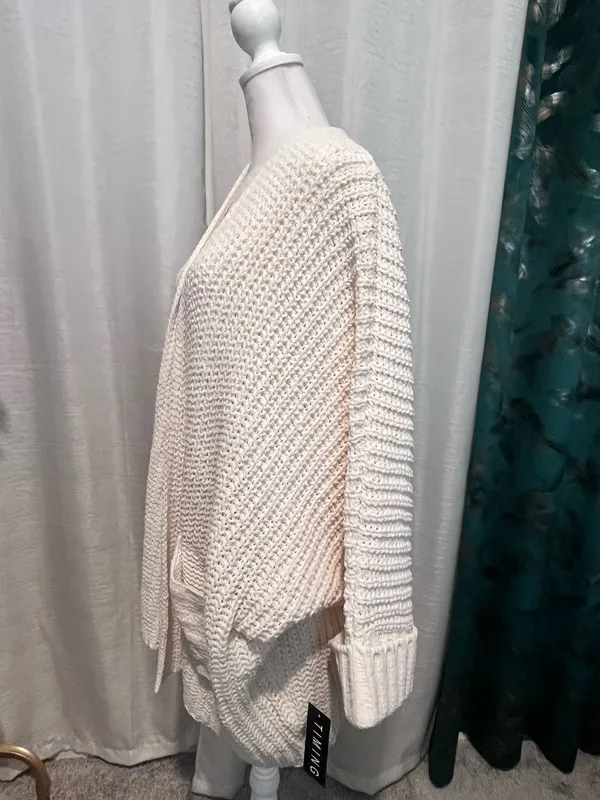 White Knitted Cardigan - Image 2