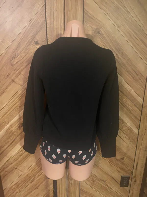 Madewell Black Ottoman Rib Squareneck Top - Image 4