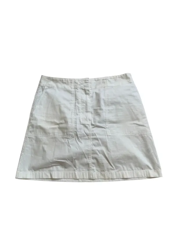 THEORY Women’s White Cotton Blend Skirt Size 8 - Image 6