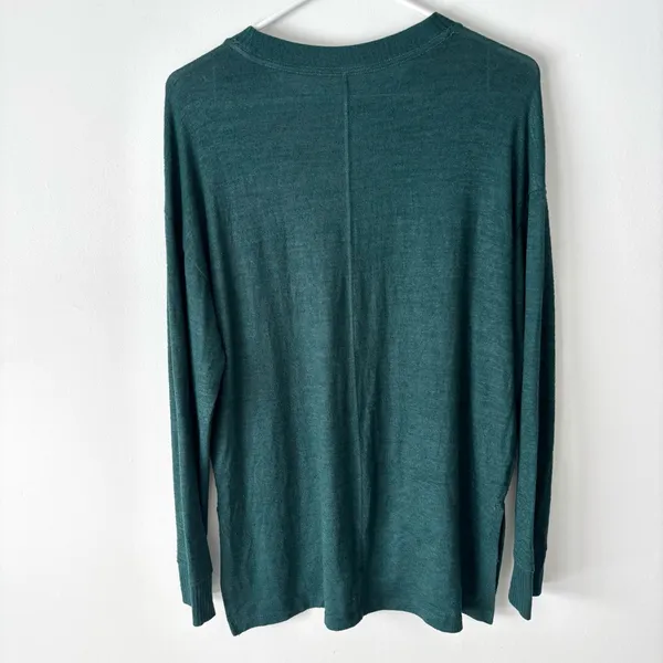 Abercrombie & Fitch Forest Green Soft A&F Cozy Knit Pullover Slouchy Oversized - Image 7