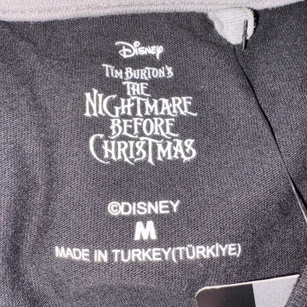 Primark Black and White Nightmare Before Christmas Jack Skellington T-Shirt - Image 4