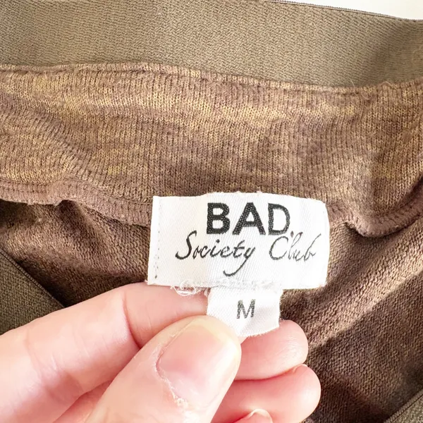 Bad Society Club Womens Brown V-Cut Scrunch Butt Baddie‎ Knit Shorts Size M - Image 4