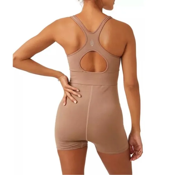 Free People Movement Every Single Time Runsie Size XS small taupe brown - Image 2