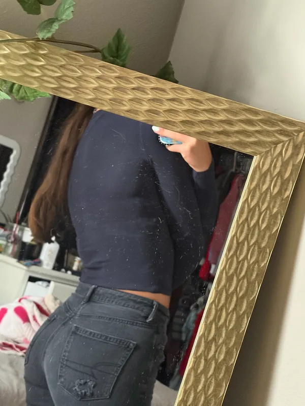 Navy H&M Long Sleeve Top - Image 2