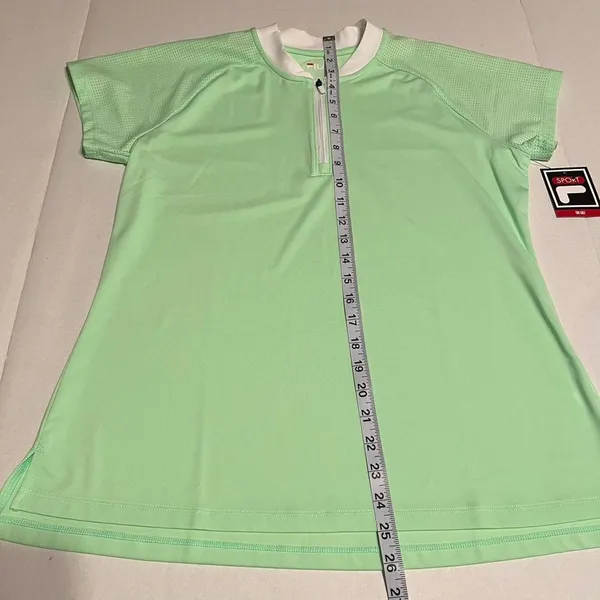 FILA Sport Mint Green bliss short sleeve tru-golf women's large golf shirt NEW‎ - Image 5