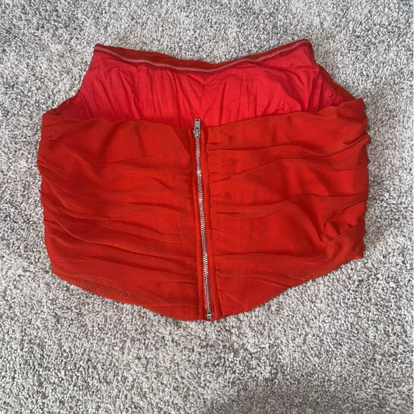 Orange strapless/corset top Size M - Image 3
