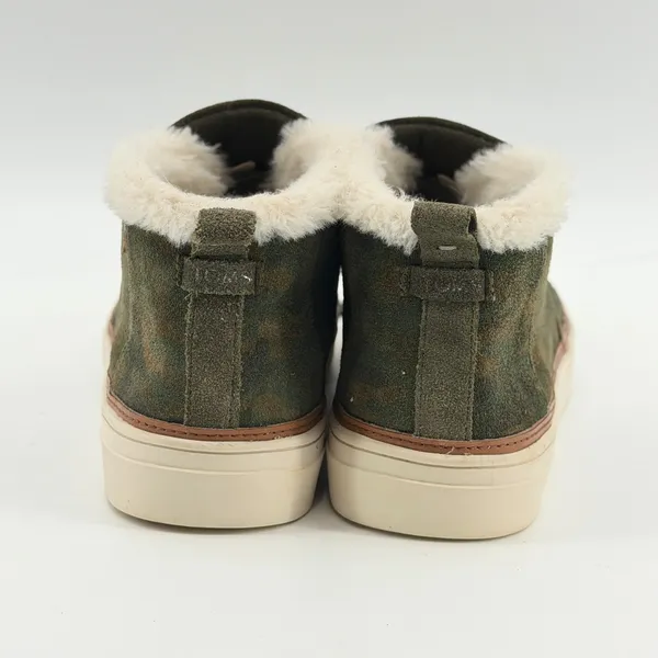 TOMS Womens 10‎ Camo Suede Faux Fur Lined Slip On Sneaker Mid Top Boots Green - Image 4