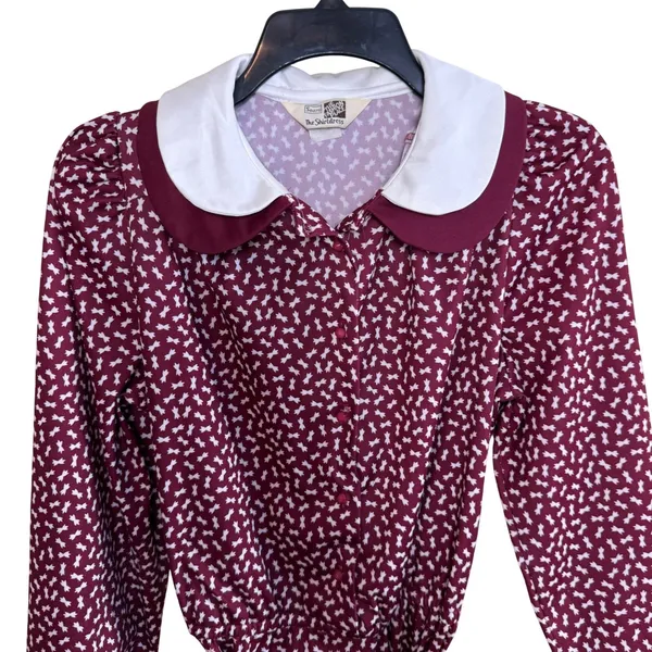 Sears The Shirtdress Dress Womens Medium Vintage 70s Peter Pan‎ Collar - Image 2