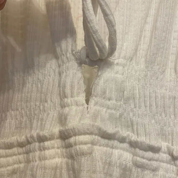 Free People Cream Beach Bound Tank - Image 4