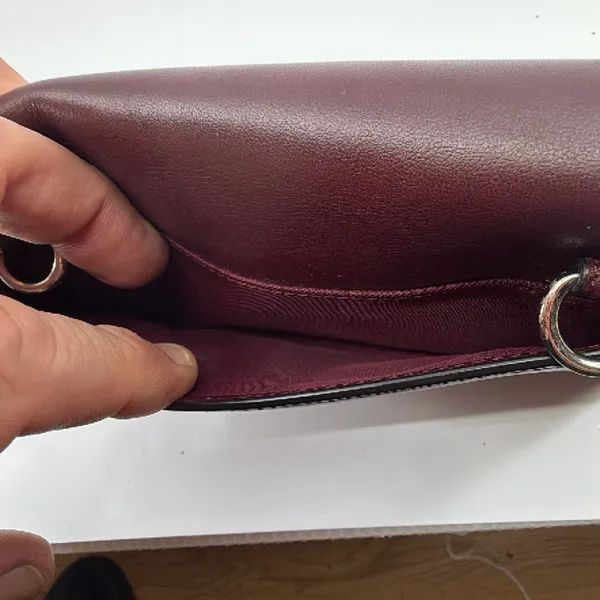 Coach Convertible Wallet Burgundy Pebbled Leather Wallet - Image 5