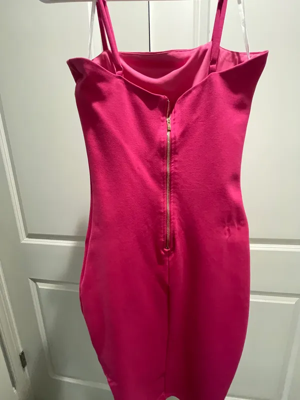 Lulus Hot Pink Bodycon Midi Dress - Image 8