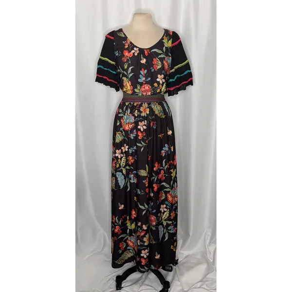 NWT!! Anthropologie ALDOMARTINS Catalonia Floral Paisley Maxi Dress Medium‎ - Image 2
