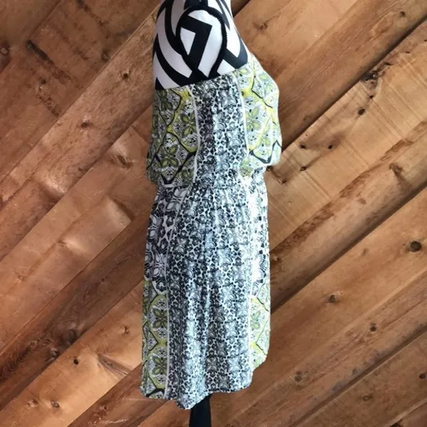 O’Neill Boho Strapless Sun Dress Black Yellow Medium - Image 4