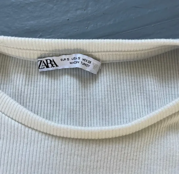 ZARA White Ruched Top - Image 2