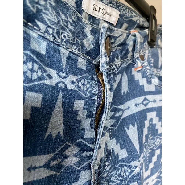 Suko Tribal‎ Patterned Skinny Jeans Denim Boho Indie Aztec Roadrunner Festival 6 - Image 6