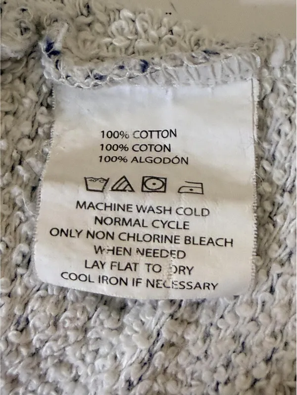 O’Neil Womens Medium NWOT Navy White Striped Pullover Hoodie 100% Cotton - Image 5