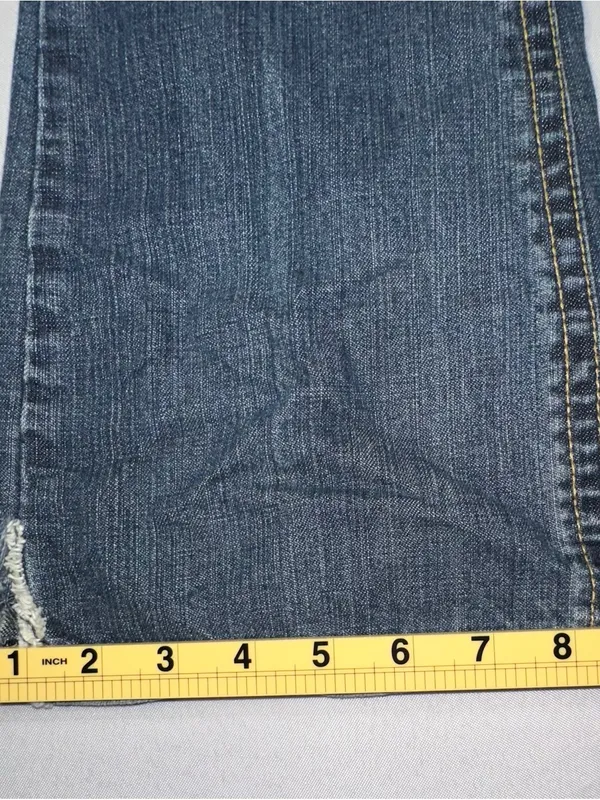 Silver Jeans Women's Distressed Bootcut Blue Denim Jeans Raw Hem Size 26 - Image 4